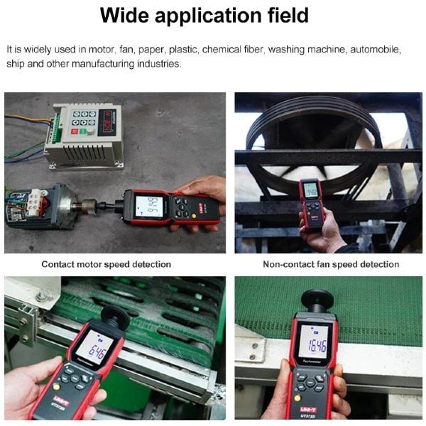 Unit UT372D Temaslı ve Temassız 2'si 1 Arada Takometre