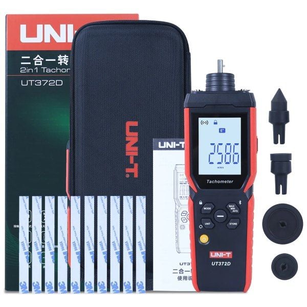 Unit UT372D Temaslı ve Temassız 2'si 1 Arada Takometre