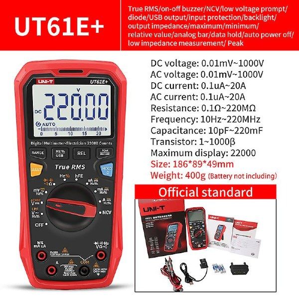 Unit UT61E+ 1000V True RMS Dijital Multimetre
