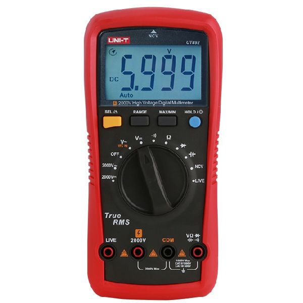 Unit UT892 2000V AC/DC Yüksek Voltajlı Dijital Multimetre | 1.593