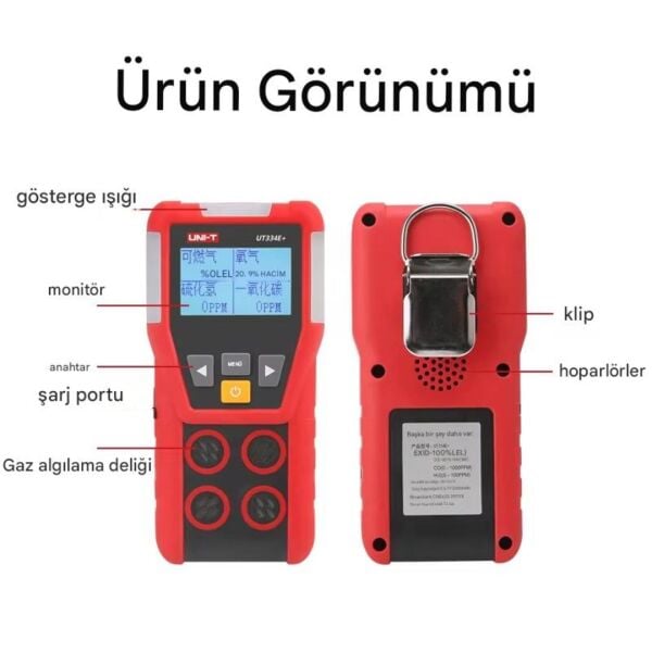Unit UT334E+ Çoklu Gaz Dedektörü