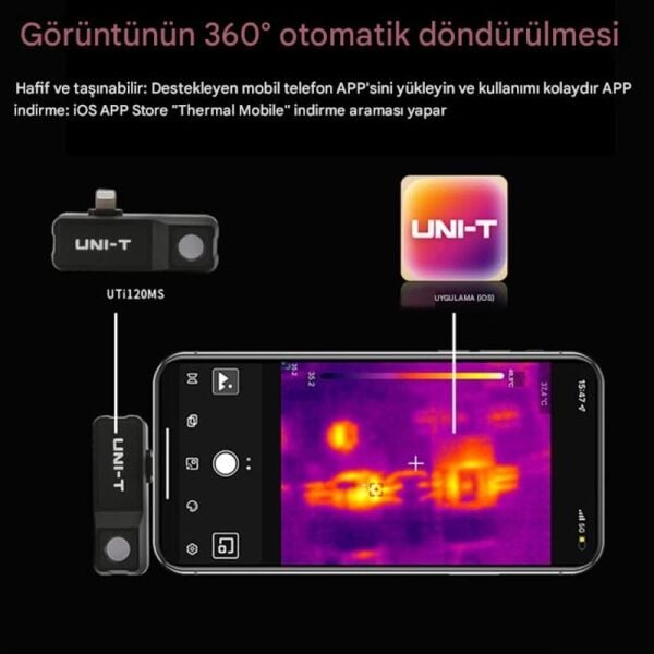 Unit UTi720MS 120×90 iPhone Telefon için Termal Kamera