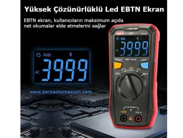 Unit UT123 Led Ekran Otomatik Multimetre
