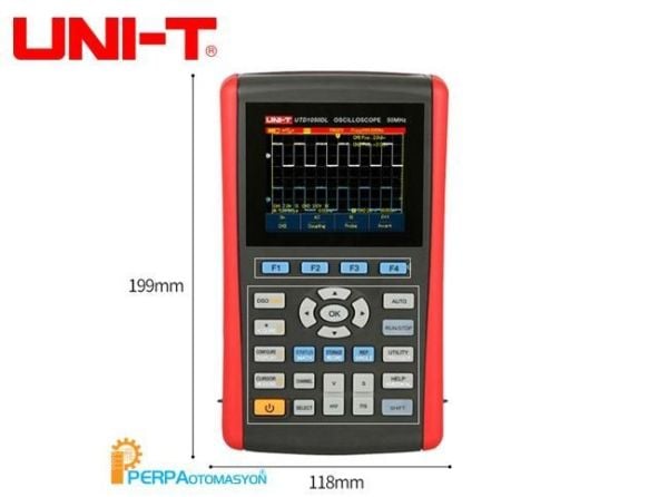 Unit UTD1050DL El Tipi 50MHz Çift Kanal Osiloskop Multimetre