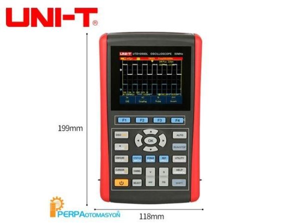 Unit UTD1050DL El Tipi 50MHz Çift Kanal Osiloskop Multimetre